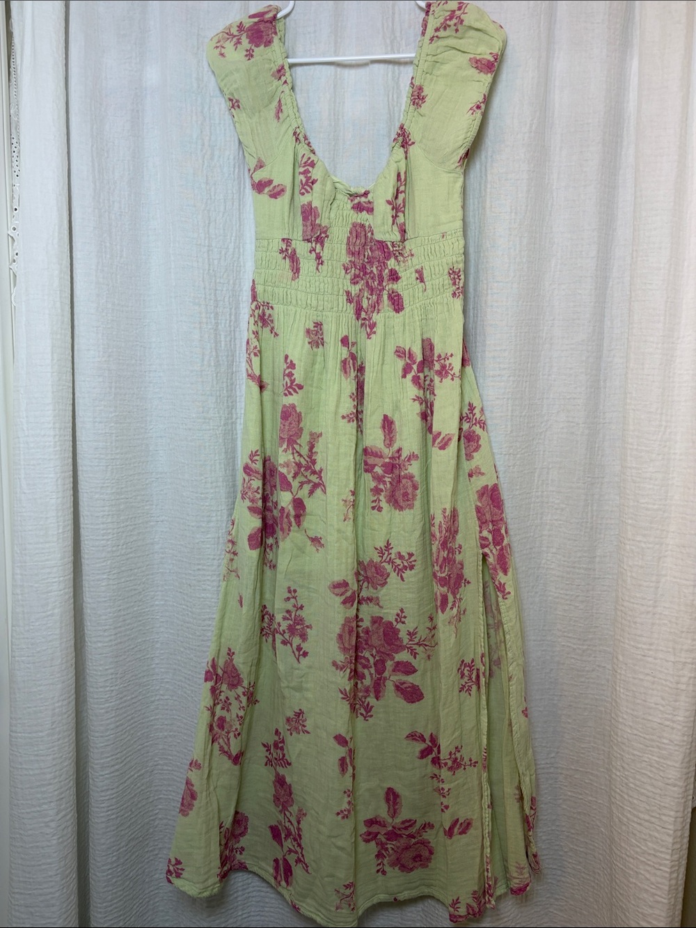 Free People "Dahlia" embroidered maxi dress